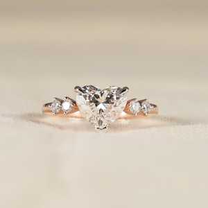 Love <b>Proposal</b> Heart Cut Diamond Romantic <b>Ring</b> 2.00CT Lab Grown 14K Solid Gold Fine Wedding Surprise Gift Jewelry For Lover - Product Image 1