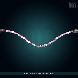 Magnífica Diadema Anatómica en Forma de U de 1 Hilera con Efecto Ombré Rosa Lavanda, con Brillos, para Caballo, Accesorios para Brida de Doma, OEM - Product Image 4