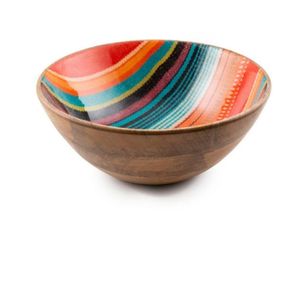 Bol à salade en bois d'acacia écologique, rond, grand, pour servir des fruits, logo personnalisé, vaisselle artisanale, ustensiles de cuisine - Product Image 5