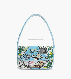 Bolso de mensajero de mujer hecho a mano de gran capacidad de diseñador de estilo bohemio indio bolso de compras de noche estilo bohemio con cuentas al por mayor - Product Image 4