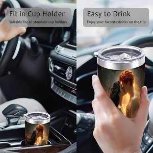 Stainless Steel Tumbler 20oz Double Wall <b>Insulated</b> Thermal <b>Cup</b> All Season Daily Drinking Travel Mug - Product Image 4