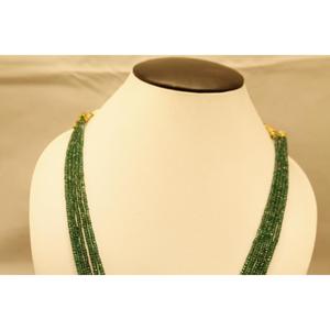 Emerald Cutting <b>Beads</b> 5 Lines Zambian 4 Strands Loose <b>Beads</b> <b>Green</b> for <b>Necklace</b> Making TATIWALAS GEMS and JEWELLERY Model Em 3 - Product Image 6