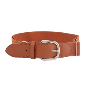 Wholesale Adult Youth Tactical Baseball/Softball Elastic PU Leather Alloy <b>Belt</b>-High Strength Pin Buckle Customizable Size - Product Image 1