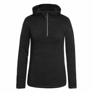 Haut de sport léger à capuche et fermeture éclair quart de tour pour femme, anti-humidité, idéal pour le fitness - Product Image 1
