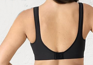 Sujetador Deportivo de Encaje sin Varillas para Mujer, Copa 3/4, Color Negro Sólido, Tejido de Punto, Tirantes No Ajustables, Sin Costuras, Transpirable, para Todas las Temporadas - Product Image 3