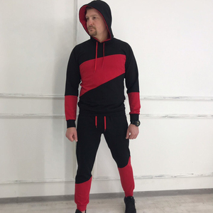 Survêtements personnalisés grande taille pour homme, style streetwear décontracté d'hiver, 100% coton écologique, ensemble 2 pièces, sweat à capuche et jogging, couleur unie - Product Image 4