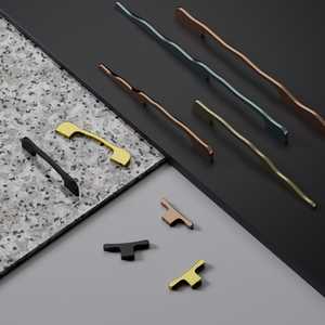 Modern Stainless Steel Cabinet Bar Handles Black <b>Gold</b> Bronze Finish Durable Kitchen Furniture <b>Drawer</b> <b>Pulls</b> Hotel Outdoor Bedroom - Product Image 2