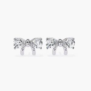 Pendientes de Oro Sólido de 14K con Diamante Cultivado en Laboratorio de 2ct en Forma de Pera, Certificados por IGI, Elegantes para Bodas, Aniversarios, Fiestas y Uso Diario - Product Image 5