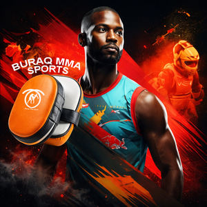 นวมชกมวยหนัง PU ทนทาน BURAQ พร้อมโลโก้สั่งทำ แผ่นซ้อมสำหรับกีฬา MMA การฝึกศิลปะการต่อสู้ และนวมชกมวย - Product Image 1