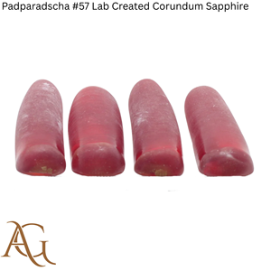 Padparadscha # 57 Esferas de Corindón y Zafiro Creadas en Laboratorio, Gema Sintética de Fusión por Llama, Simulada, para Corte y Lapidación - Product Image 2
