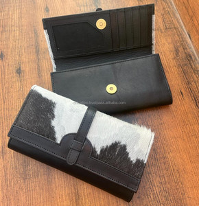 Nuevas carteras de cuero de vaca genuino hechas a mano Real para mujer, cartera delgada, triple, superventas, carteras de mano occidentales de cuero - Product Image 5