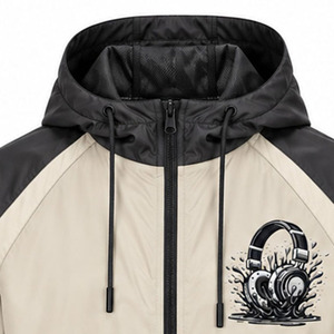 Windbreaker <b>Jacket</b> for <b>Men</b> <b>Lightweight</b> Outdoor Sports Water Resistant Full Zip Hooded Activewear Custom Garment OEM Manufacturer - Product Image 5