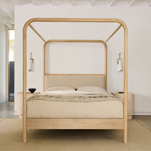 Juego de Dormitorio de Lujo Estilo Francés, Estructura de Cama Diván de Madera de Teca con Diseño de Dosel - Baila - Product Image 2