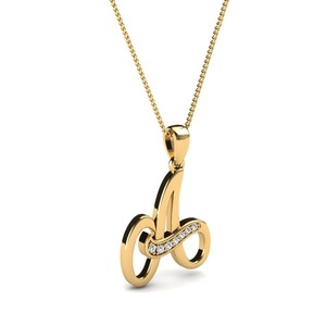A <b>Letter</b> Pendant With 925 Silver Moissanite Round Diamond Prong Setting Classic Unisex <b>Charm</b> Gift Fashion Pendants & <b>Charm</b> - Product Image 2