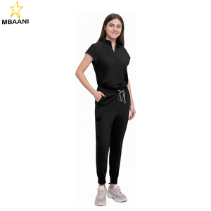 <b>Scrubs</b> <b>Set</b> for Women Nurse Uniform Jogger Suit Stretch Top & Pants with Multi Pocket for Nurse Esthetician Workwear - Product Image 6