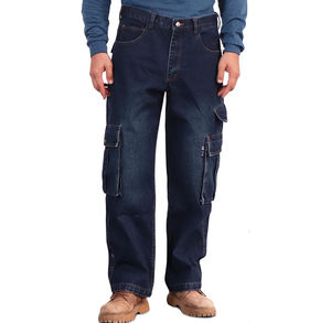 Jeans Ignífugos para Hombre, NFPA70E, 100% Algodón Denim, Ropa de Trabajo, ATPV 14cal/cm, Resistentes a las Llamas y al Arco Eléctrico - Product Image 1