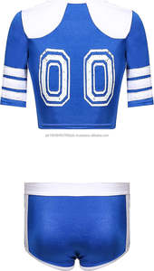 ชุดยูนิฟอร์มเชียร์ลีดเดอร์สำหรับผู้หญิงชุดเสื้อแขนสั้นผ้าสแปนเด็กซ์สุดเซ็กซี่ชุดยูนิฟอร์มคอสเพลย์สำหรับงานปาร์ตี้ชุดเชียร์ลีดเดอร์ - Product Image 2