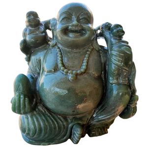 Estatua de Aventurina verde Natural de alta calidad, escultura tallada hecha a mano de Buda que ríe, disponible en todos los tamaños - Product Image 5