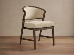 Chaise de salle à manger moderne en teck massif avec dossier incurvé, assise de qualité supérieure pour restaurants, hôtels et projets d'aménagement intérieur - Product Image 5