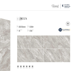 Carreaux de sol et de mur en porcelaine brillante haut de gamme, format grand carrelage 800x1600, 1200x1800, 750x1500 mm, pour intérieur moderne - Product Image 1