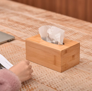 Boîte à mouchoirs en bois naturel, forme carrée personnalisée, qualité supérieure, idéale pour la maison, le bureau, accessoires de bureau, en gros - Product Image 3
