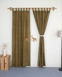 Cortinas de Algodón con Estampado a Mano, Elegantes y Versátiles, con Rayas Bohemias para Ventanas y Puertas - Product Image 4