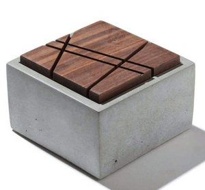 Modern Square Wooden Coaster Set Non-Slip Table <b>Mats</b> For Drink Glasses from India - Product Image 1