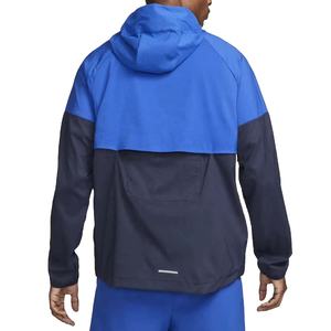 Veste coupe-vent vintage pour homme OEM, respirante, grande taille, en nylon brillant bleu réfléchissant, décontractée, personnalisable - Product Image 2