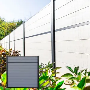 Recinzione per la Privacy palo in alluminio senza scavo pannelli di recinzione in wpc a doghe orizzontali