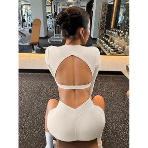 <b>Women</b> Mock Neck <b>Long</b> Sleeve Crop <b>Top</b> Solid Color Seamless Yoga <b>Top</b> Activewear - Product Image 6