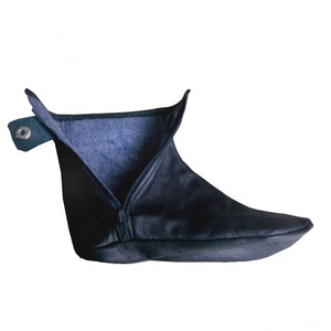 Hot Selling Premium Quality Winter Men Genuine Leather Prayer <b>Socks</b> <b>Black</b> Colors Breathable Custom Made - Product Image 6