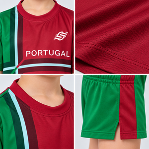 Custom Summer Short Sleeve Soccer Jersey 100% Polyester Quick Dry Football Uniform - Product Image 6