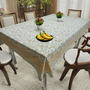 Mantel Rectangular Moderno Hecho a Mano en India, con Estampado Floral, de Algodón, Personalizable, Ecológico, para Mesa de Comedor Interior y Exterior - Product Image 3