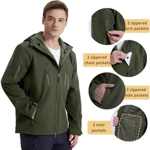 Veste en denim softshell imperméable et respirante pour homme, à capuche, manches amovibles, doublure en polaire, coupe-vent, vintage, pour le ski et la neige en hiver - Product Image 5