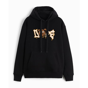 <b>Men's</b> Solid Color Hooded Sweatshirt Regular Fit Knitted Full Sleeve Casual Style Black - Product Image 6