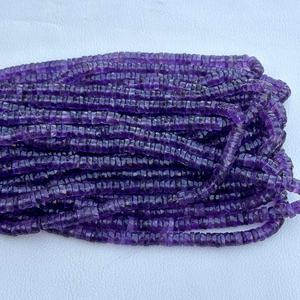 Cuentas de piedras preciosas de neumático Heishi facetadas de amatista Africana Natural AAA de 6mm y 7mm, joyería de tendencia, compra en línea de un fabricante verificado - Product Image 3