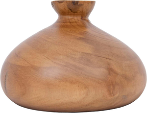 Exquisito Florero de Madera Tallado a Mano, Ligero, Ecológico, de Diseño Clásico, Adornado con Flores Artificiales Vibrantes - Product Image 2