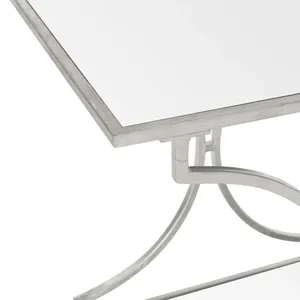 Chariot utilitaire hôtelier moderne en métal fait main avec construction de qualité commerciale, roues verrouillables, spacieux, en métal haut de gamme fait main - Product Image 2