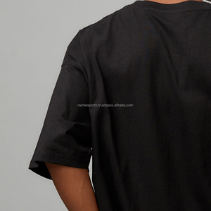 T-shirts en toile à col rond unisexe pour hommes Logo imprimé personnalisé sur vrac uni 100% coton de haute qualité - Product Image 5