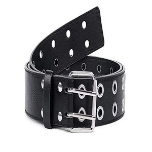 High Quality Leather Belt & Accessories Custom Design 2 Inch Wide Heavy Duty Full Eyelets <b>Men's</b> Fashion Leather Casual Belt - Product Image 4