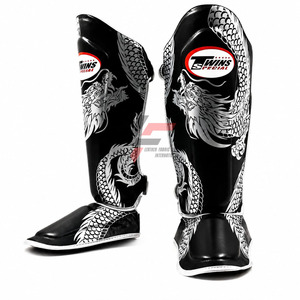 Protector de Espinillas para Muay Thai y MMA, Diseño Impreso Completo, Cuero Original de Alta Calidad, Protección Profesional para Artes Marciales - Product Image 1