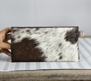 Handmade Genuine Leather <b>Wristlet</b> Clutch Wallet With Embossed Floral Designer Cowhide Pattern Bohemian Style Women's Long Wallet - Product Image 3
