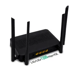 4 GE 1000 Mbps Interface Router Dual Band 2.4Ghz&5.8Ghz AC1200 Wireless Wifi Router