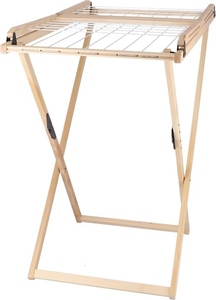Modern design Wooden <b>clothes</b> drying rack folding laundry airer indoor portable drying stand customization available - Product Image 5