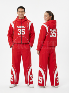 Men's Streetwear Cotton Breathable Print Windbreaker Sports Tracksuit Hooded Zip-Up Jacket <b>Pants</b> Fleece Customizable Sweat <b>Suit</b> - Product Image 3