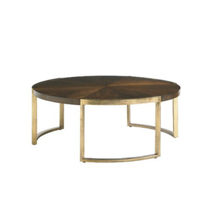 Attractive Design <b>Round</b> Metal And Wooden Coffee <b>Table</b> Black And Natural Finished <b>Dining</b> <b>Table</b> In Cheapest Prices - Product Image 2