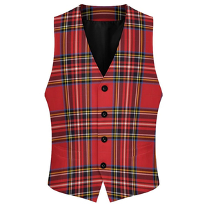 Mens Tartan <b>Vest</b> Premium Quality <b>Wool</b> Blend Check Waistcoat For Weddings Parties And Formal Occasions - Product Image 4