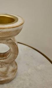 Encensoir en bois blanchi en gros, design géométrique de luxe, moderne et rustique, pour la maison et le bureau - Product Image 4