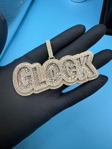 Colgante Clásico de Hip Hop Chapado en Oro con Diamante VVS de Calidad Premium Certificado por IGI, Personalizable, Unisex, para Compromiso y Boda - Product Image 2