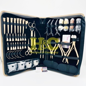 Professional All One Hair Extension Tools Kit Scissors Beads Loop Pliers Surgical Grade Stainless Steel <b>Micro</b> Beads <b>Tape</b>-in for - Product Image 2